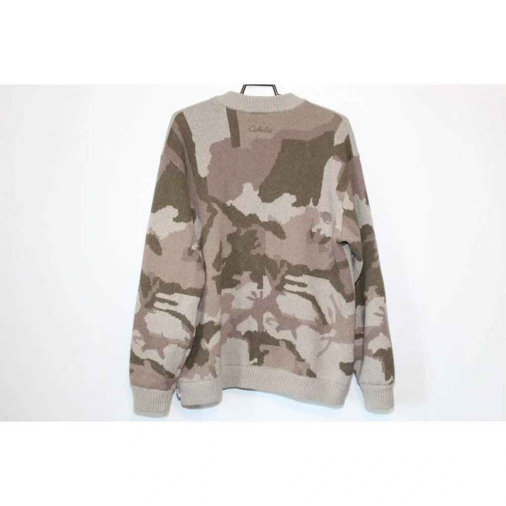 Cabela's Camo Windshear Lined Hunting Sweater Wool Blend Henley Men's 2XL H14293 - Picture 7 of 11